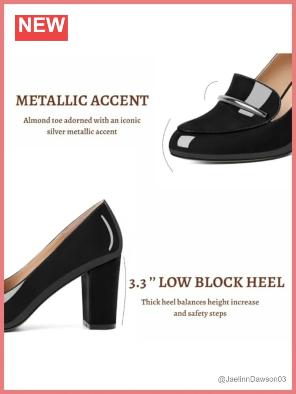 Women's Block Heel Loafer Pumps 3.3